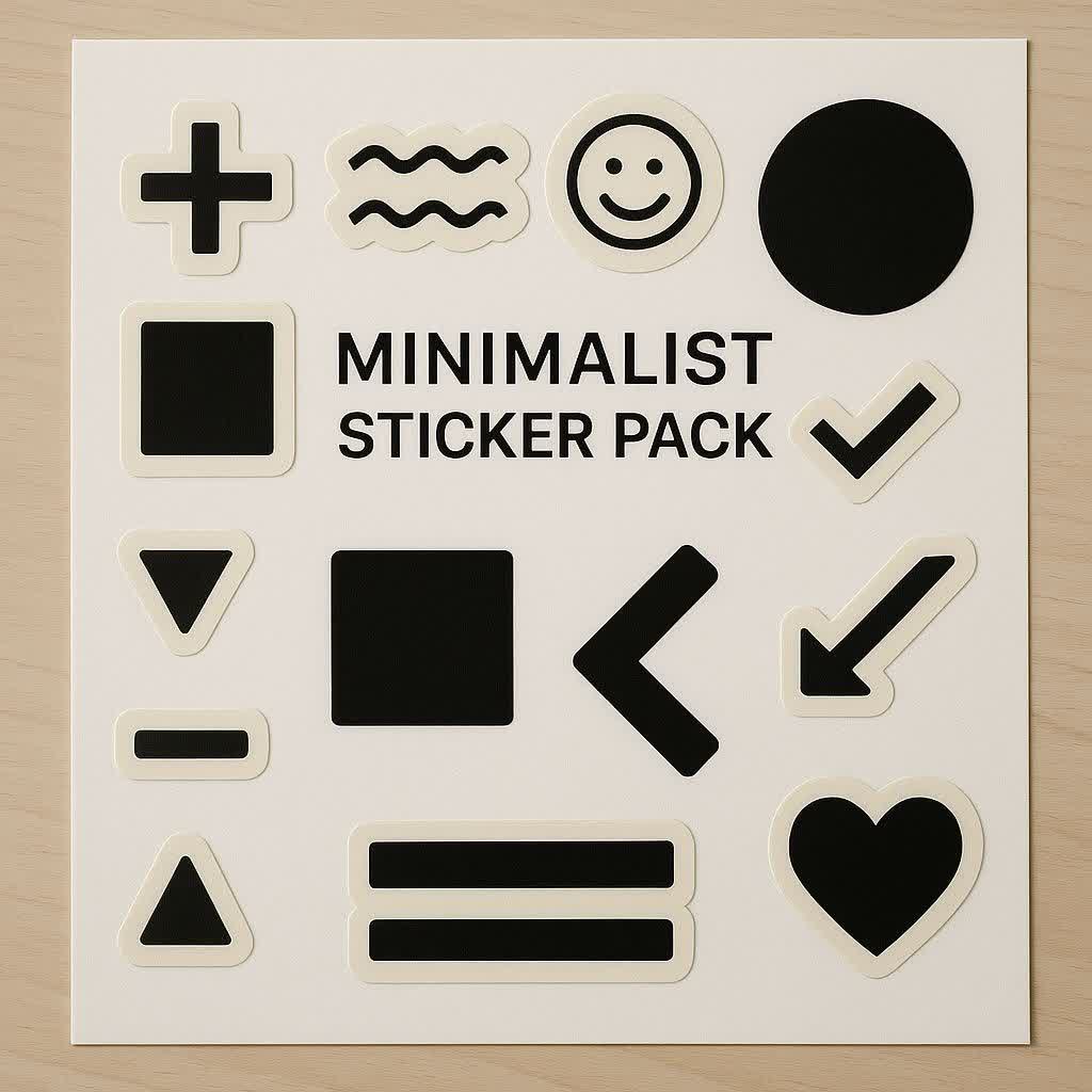 Minimalist Sticker Pack (25 pcs)