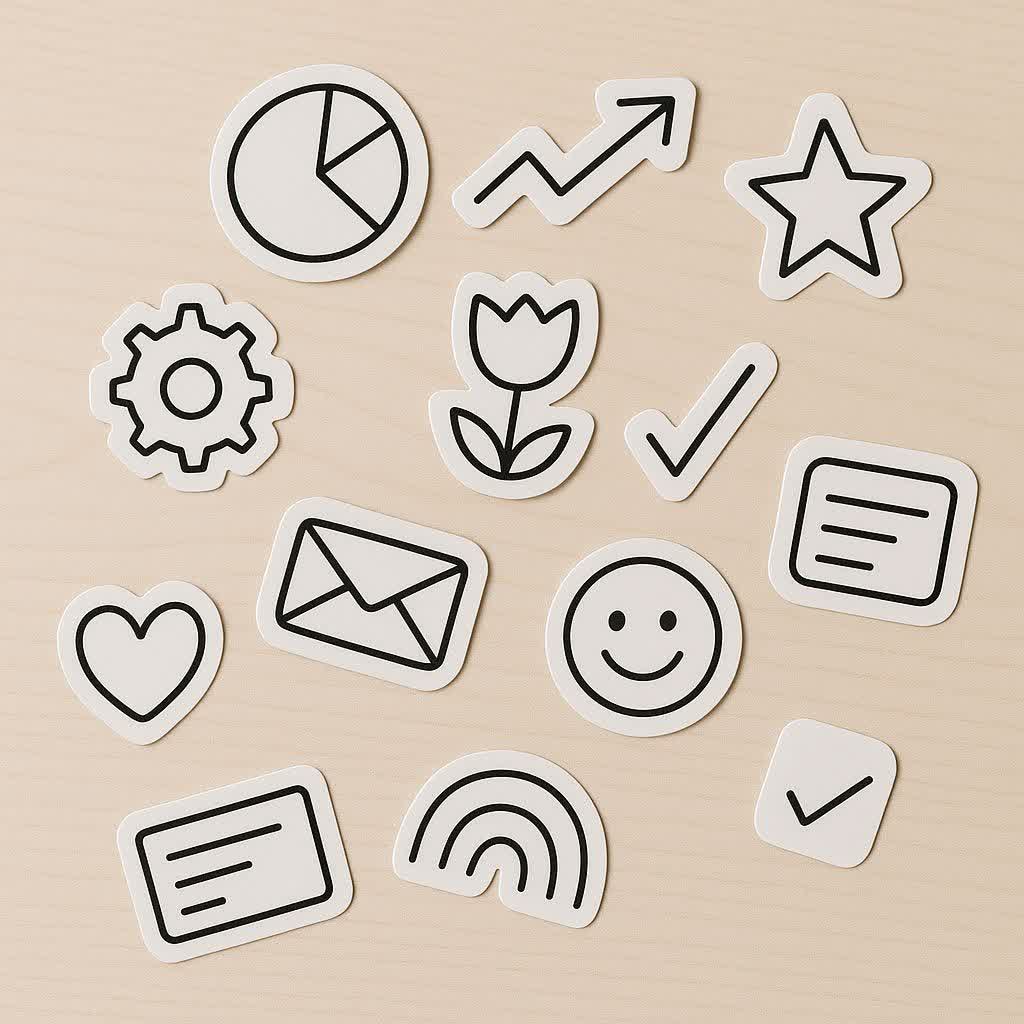 Minimalist Sticker Pack (25 pcs)